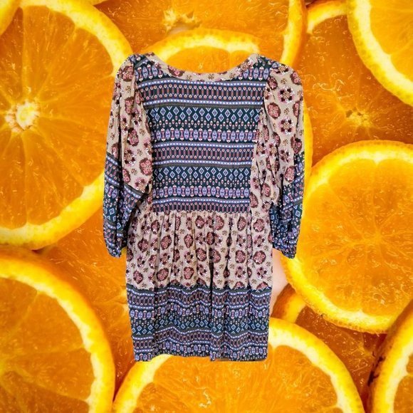 NEW Jodifl Colorful Patterned 3/4 sleeve Mini Dess Size S - Picture 5 of 7